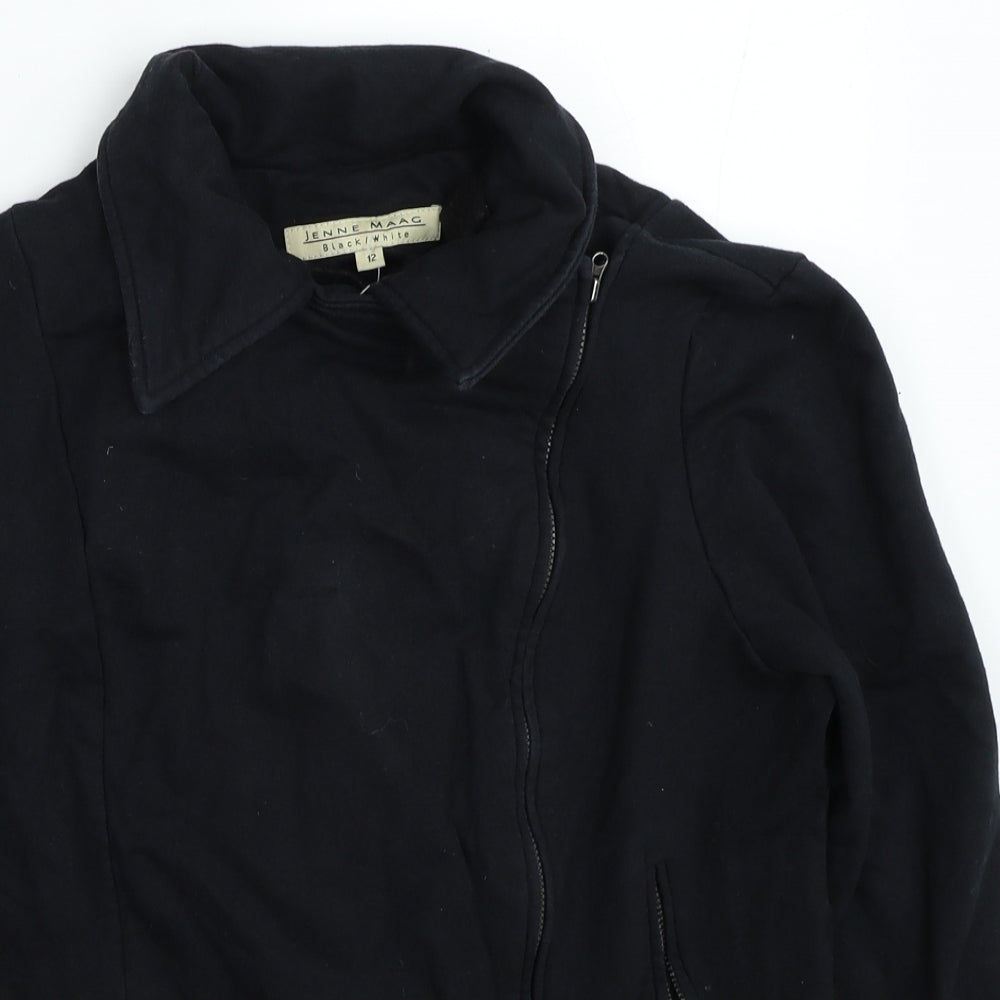 Jenne Maag Womens Black Jacket Size 12 Zip