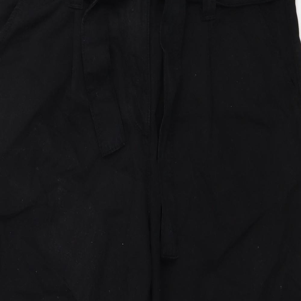 NEXT Womens Black Cotton Straight Jeans Size 12 Regular Zip