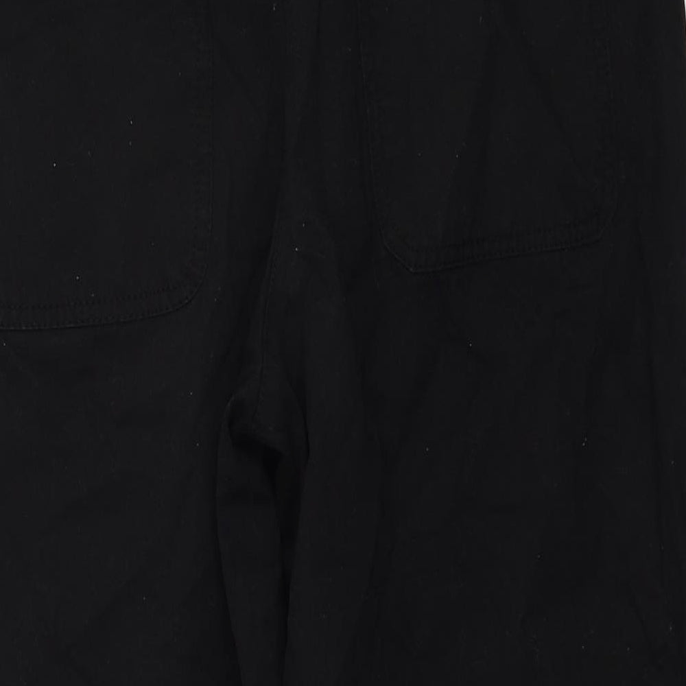 NEXT Womens Black Cotton Straight Jeans Size 12 Regular Zip