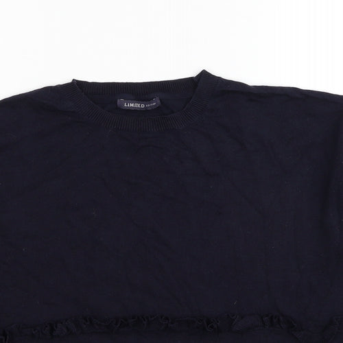 Marks and Spencer Womens Blue Round Neck Viscose Pullover Jumper Size 12