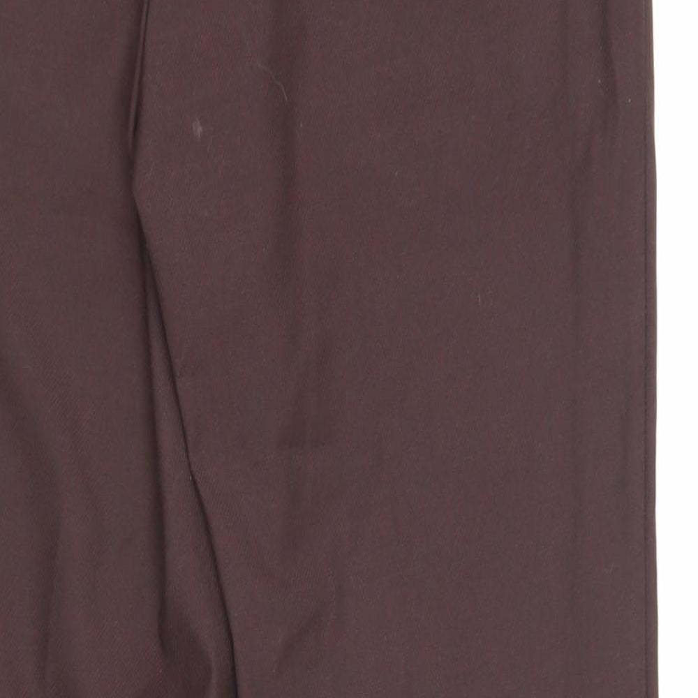 H.A Mens Brown Polyester Trousers Size 32 in Regular Drawstring