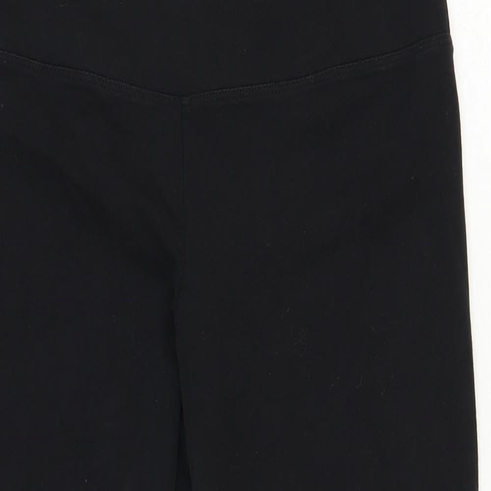 Very Womens Black Cotton Capri Leggings Size 12