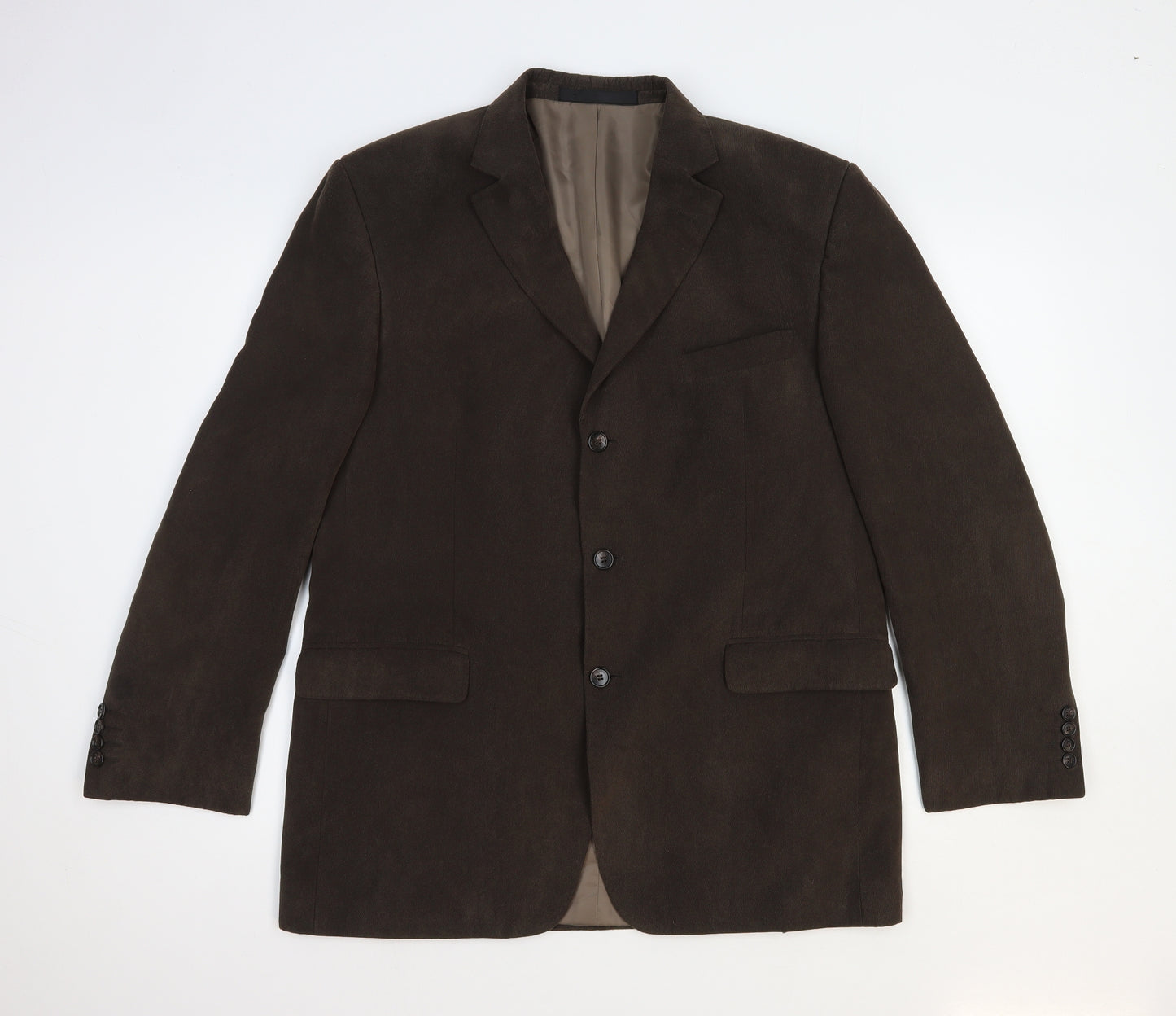 Marks and Spencer Mens Brown Polyester Jacket Blazer Size L