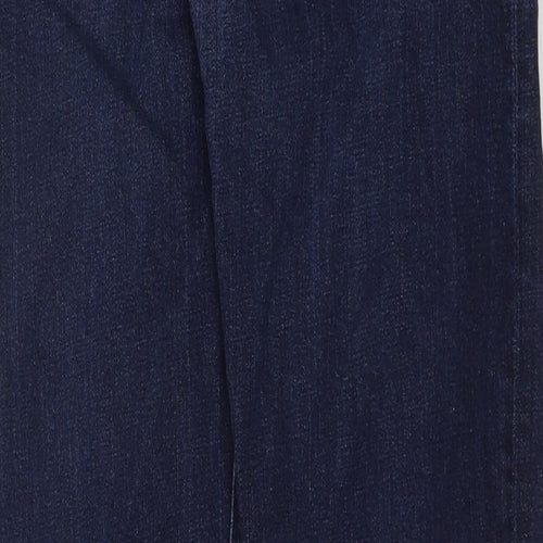 Calvin Klein Mens Blue Cotton Straight Jeans Size 33 in Regular Button