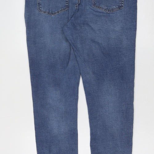Denim & Co. Womens Blue Cotton Skinny Jeans Size 18 Regular Button
