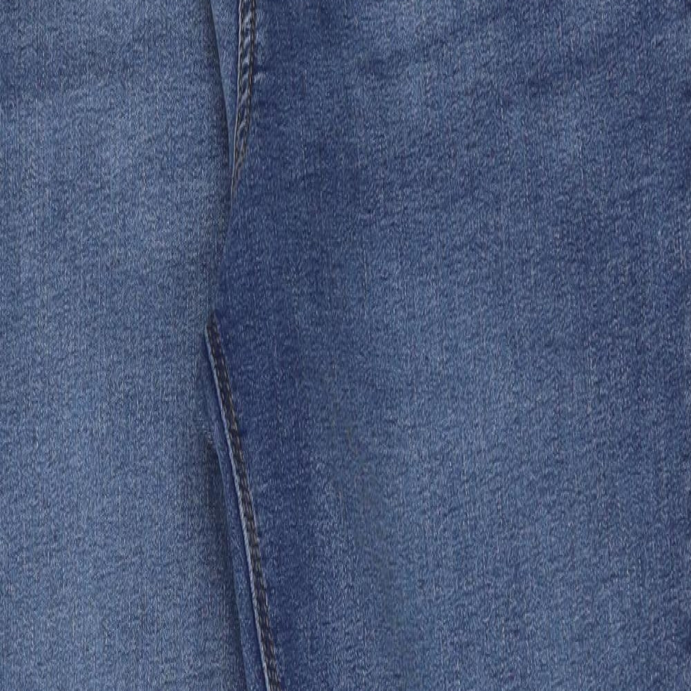 Denim & Co. Womens Blue Cotton Skinny Jeans Size 18 Regular Button