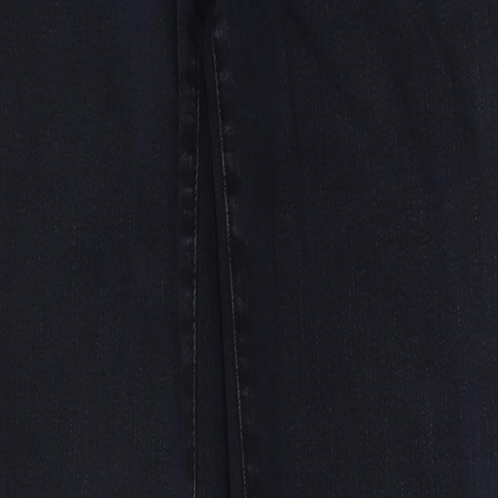 Karen Millen Womens Black Cotton Skinny Jeans Size 14 Regular Button