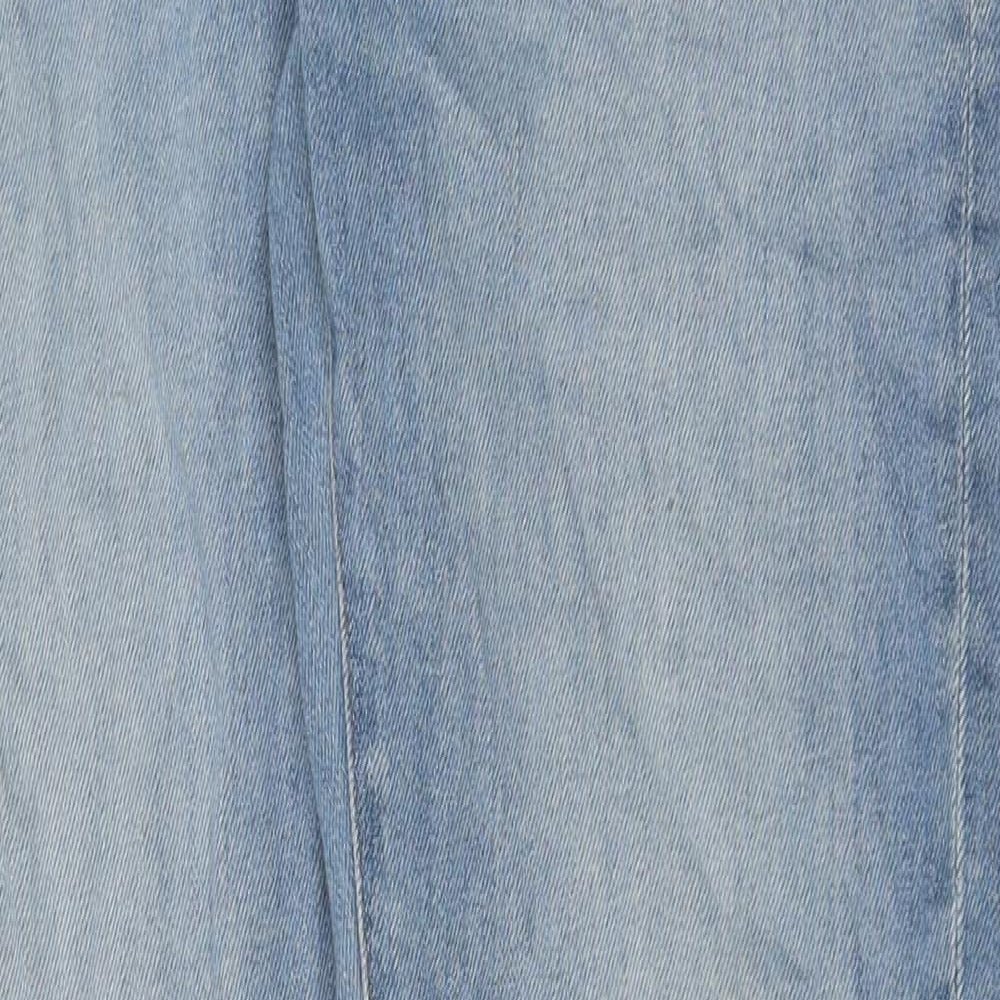 Uniqlo Mens Blue Cotton Straight Jeans Size 34 in Regular Button