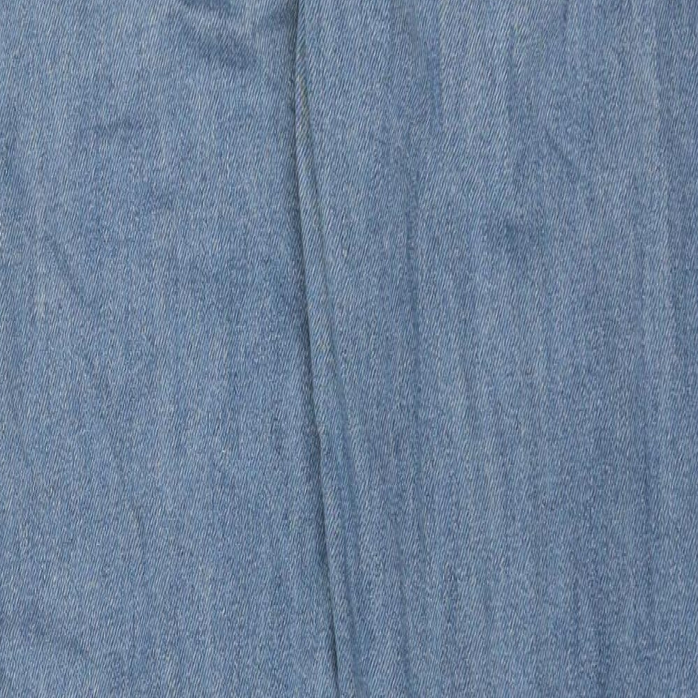 Uniqlo Mens Blue Cotton Straight Jeans Size 34 in Regular Button