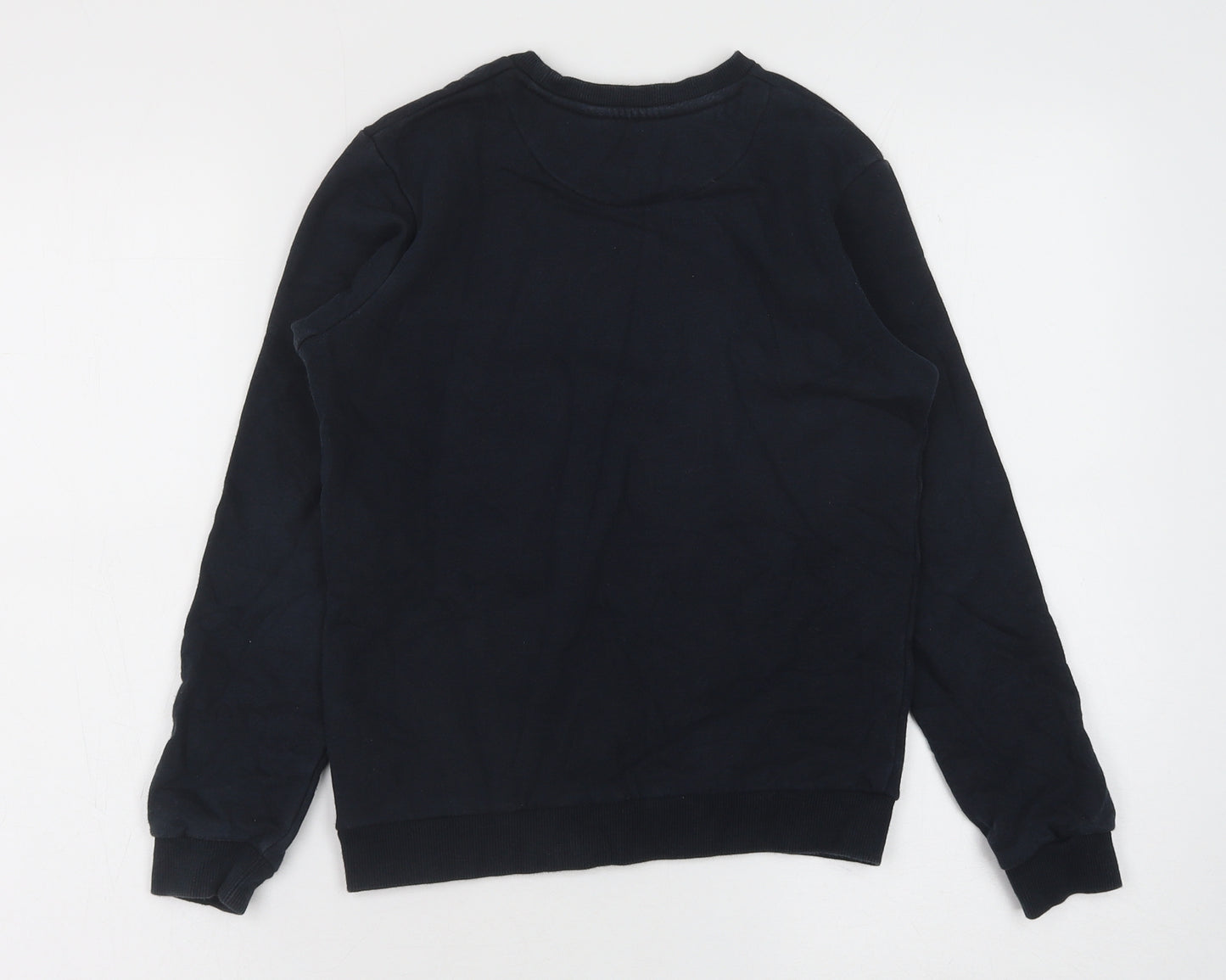 Marks and Spencer Boys Black Cotton Pullover Sweatshirt Size 10-11 Years Pullover