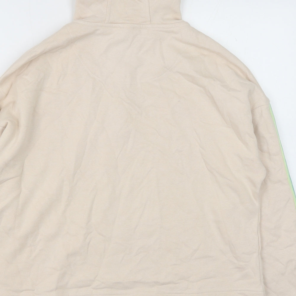 Marks and Spencer Girls Beige Cotton Pullover Hoodie Size 14-15 Years Pullover