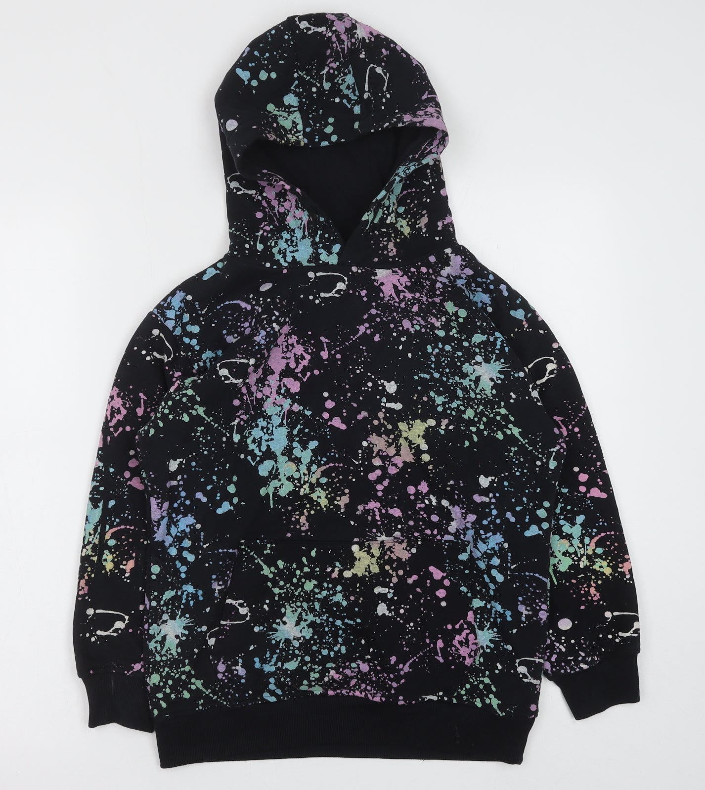 NEXT Boys Multicoloured Geometric Cotton Pullover Hoodie Size 10 Years Pullover