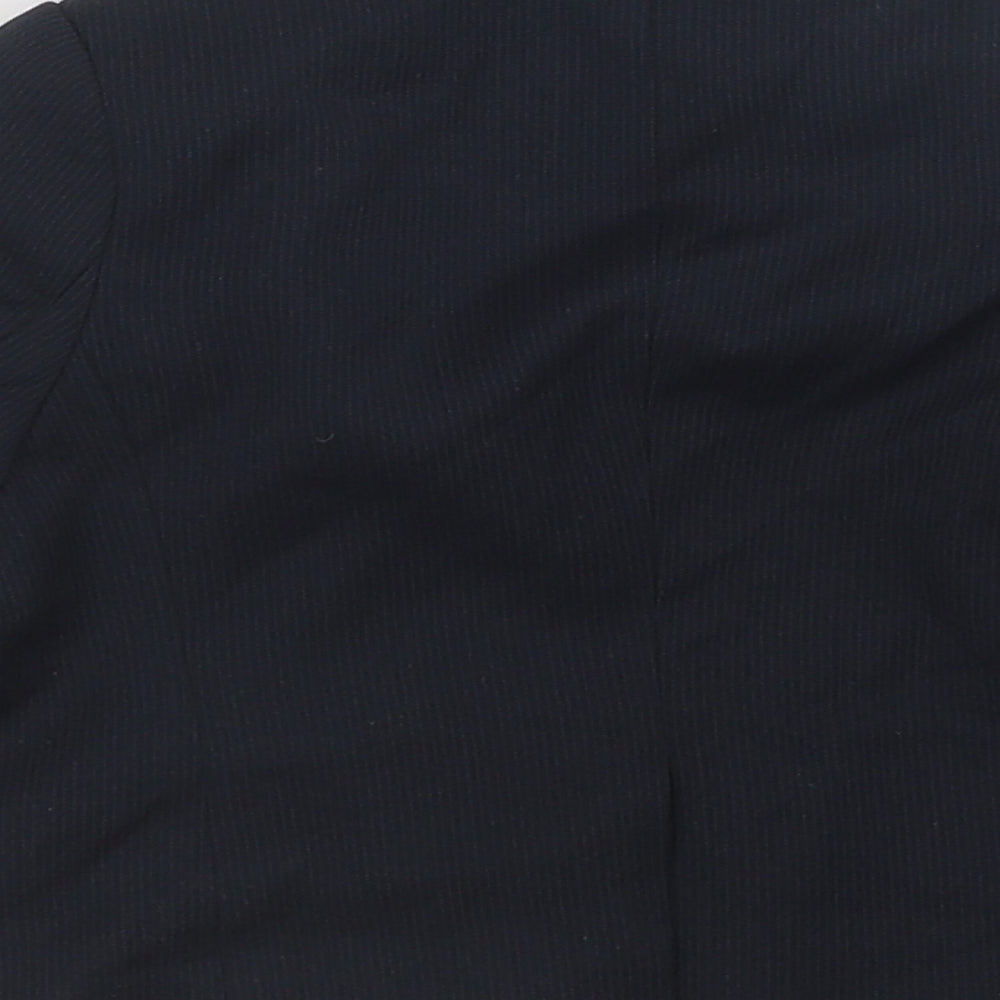 Preworn Boys Black Jacket Blazer Size 3-6 Months Button