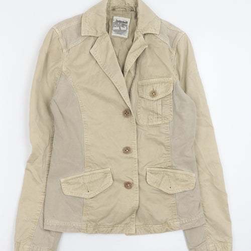 Timberland Womens Beige Jacket Size 8 Button