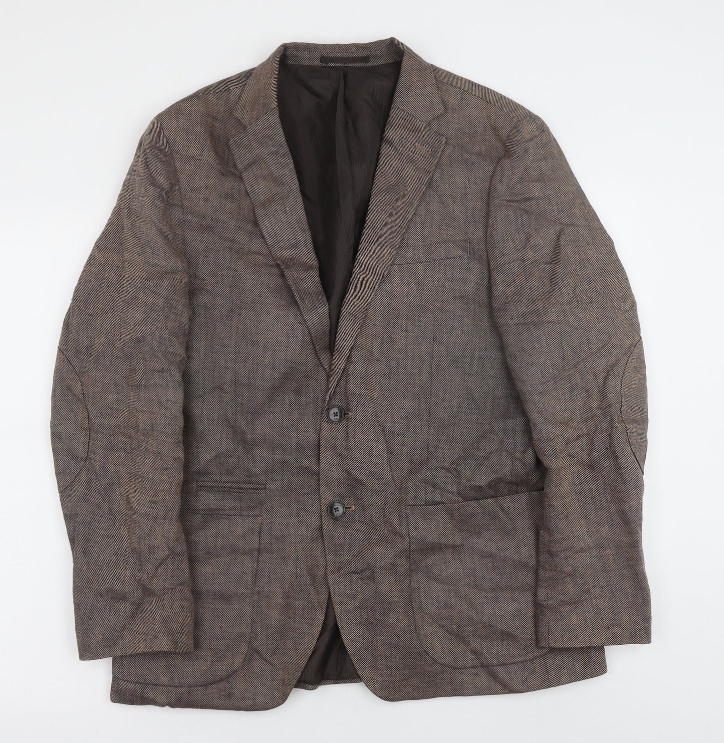 John Rocha Mens Brown Polyester Jacket Blazer Size 42