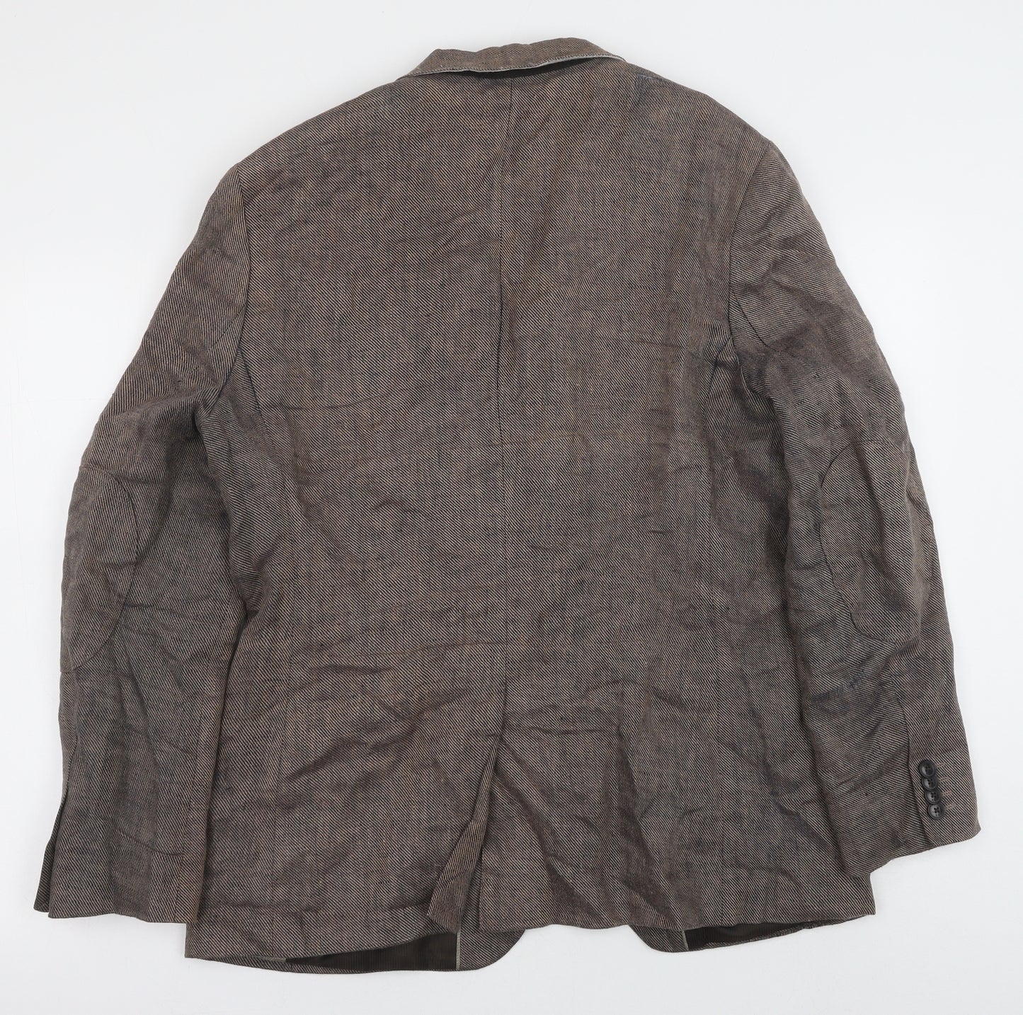 John Rocha Mens Brown Polyester Jacket Blazer Size 42