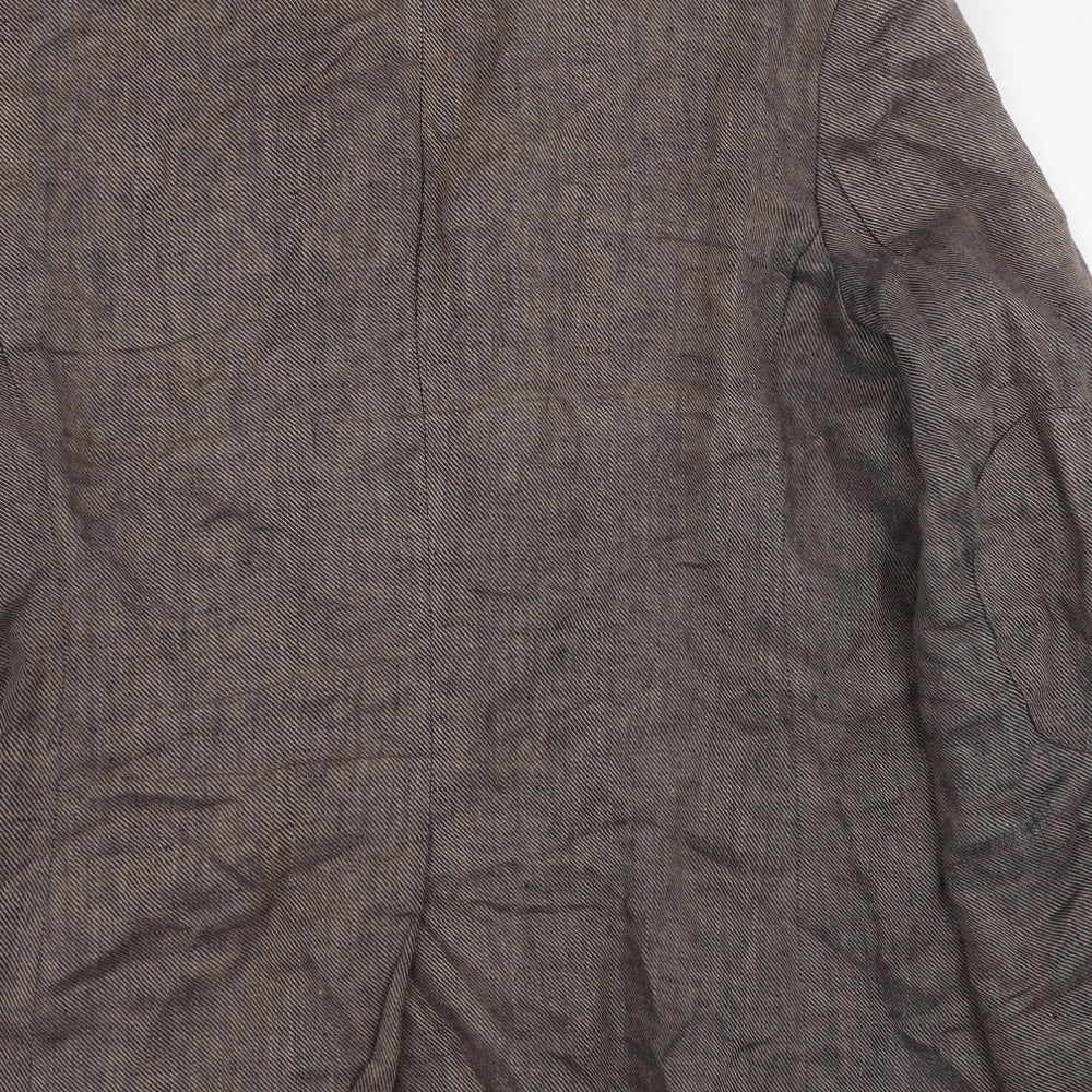 John Rocha Mens Brown Polyester Jacket Blazer Size 42