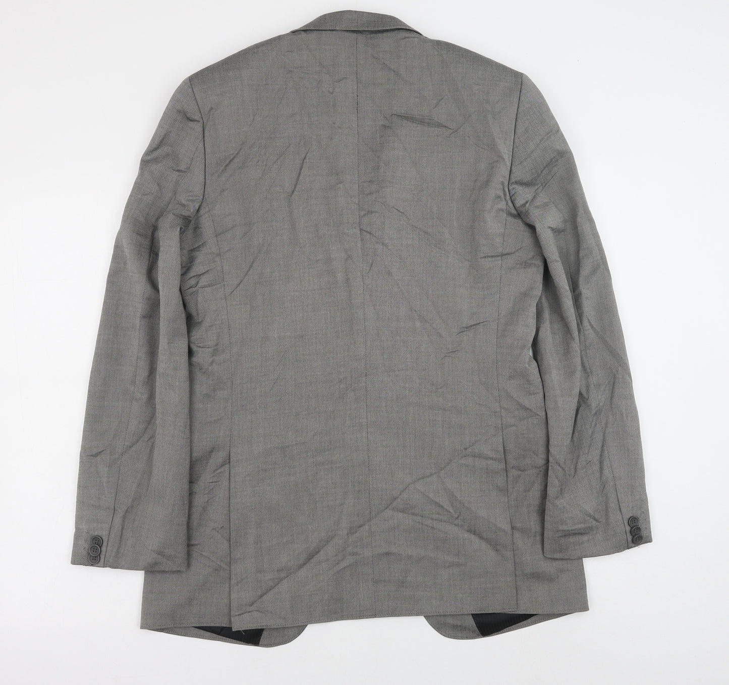 topma Mens Grey Polyester Jacket Blazer Size 40