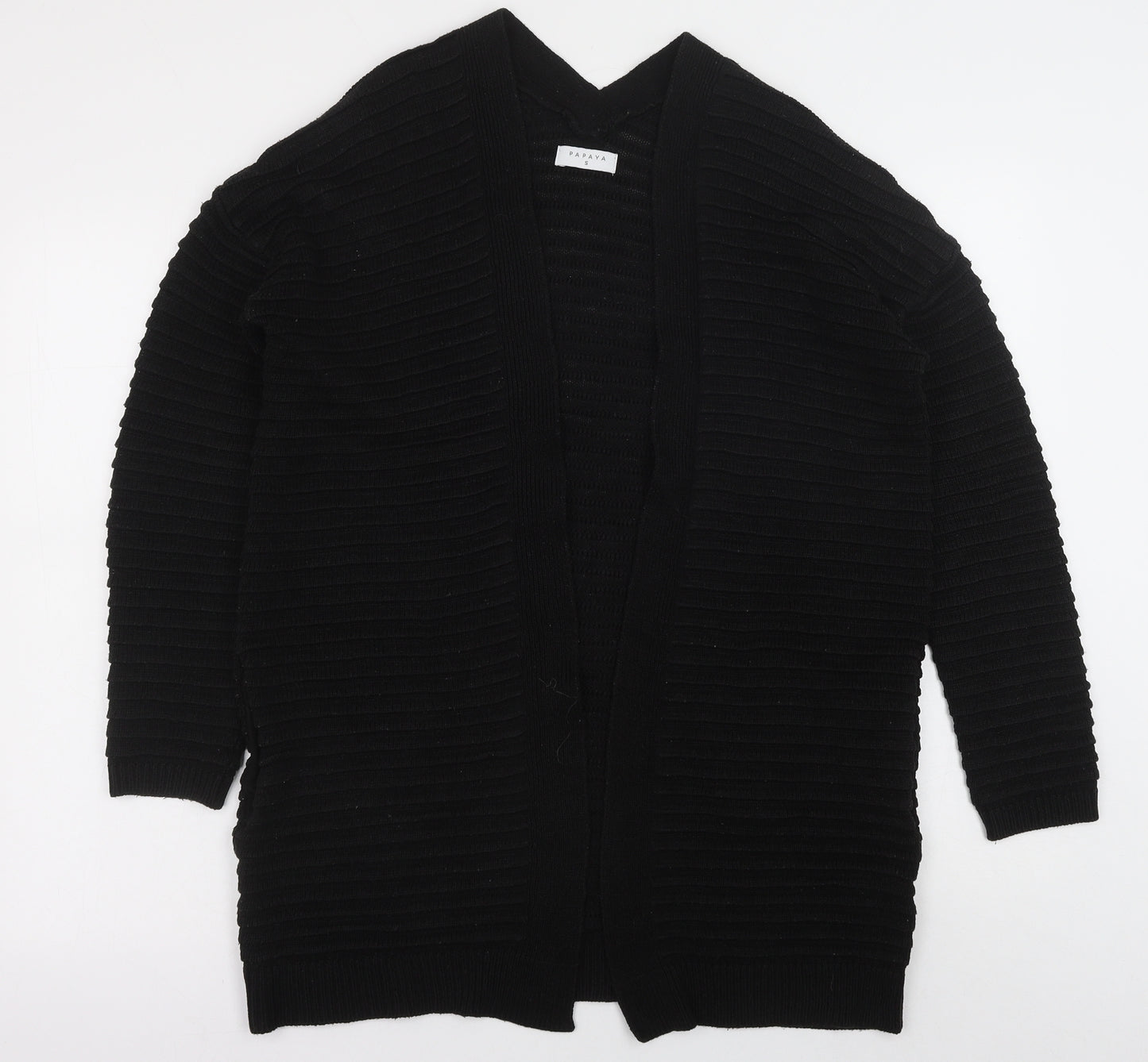 Matalan Womens Black V-Neck Acrylic Cardigan Jumper Size S