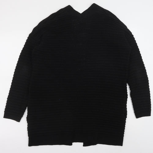 Matalan Womens Black V-Neck Acrylic Cardigan Jumper Size S
