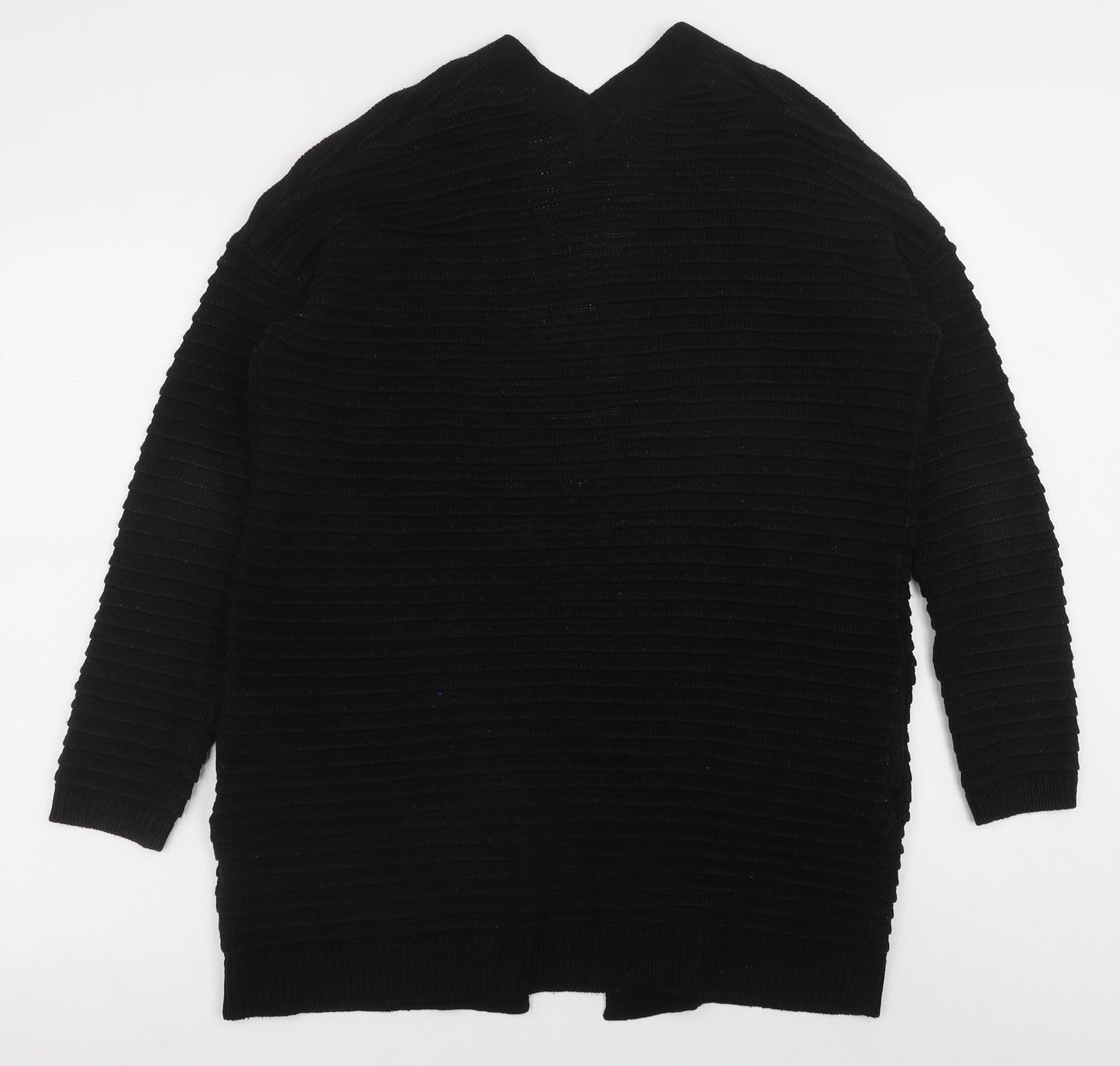 Matalan Womens Black V-Neck Acrylic Cardigan Jumper Size S