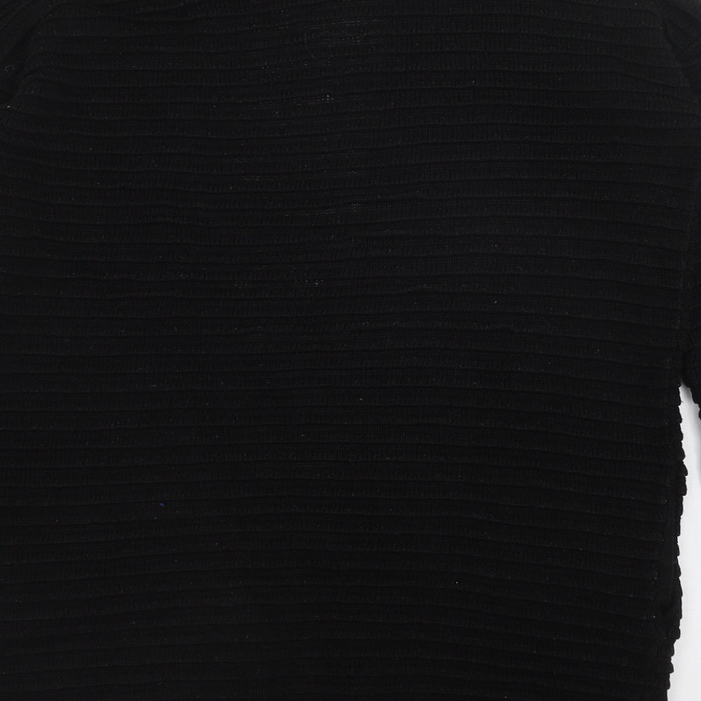 Matalan Womens Black V-Neck Acrylic Cardigan Jumper Size S