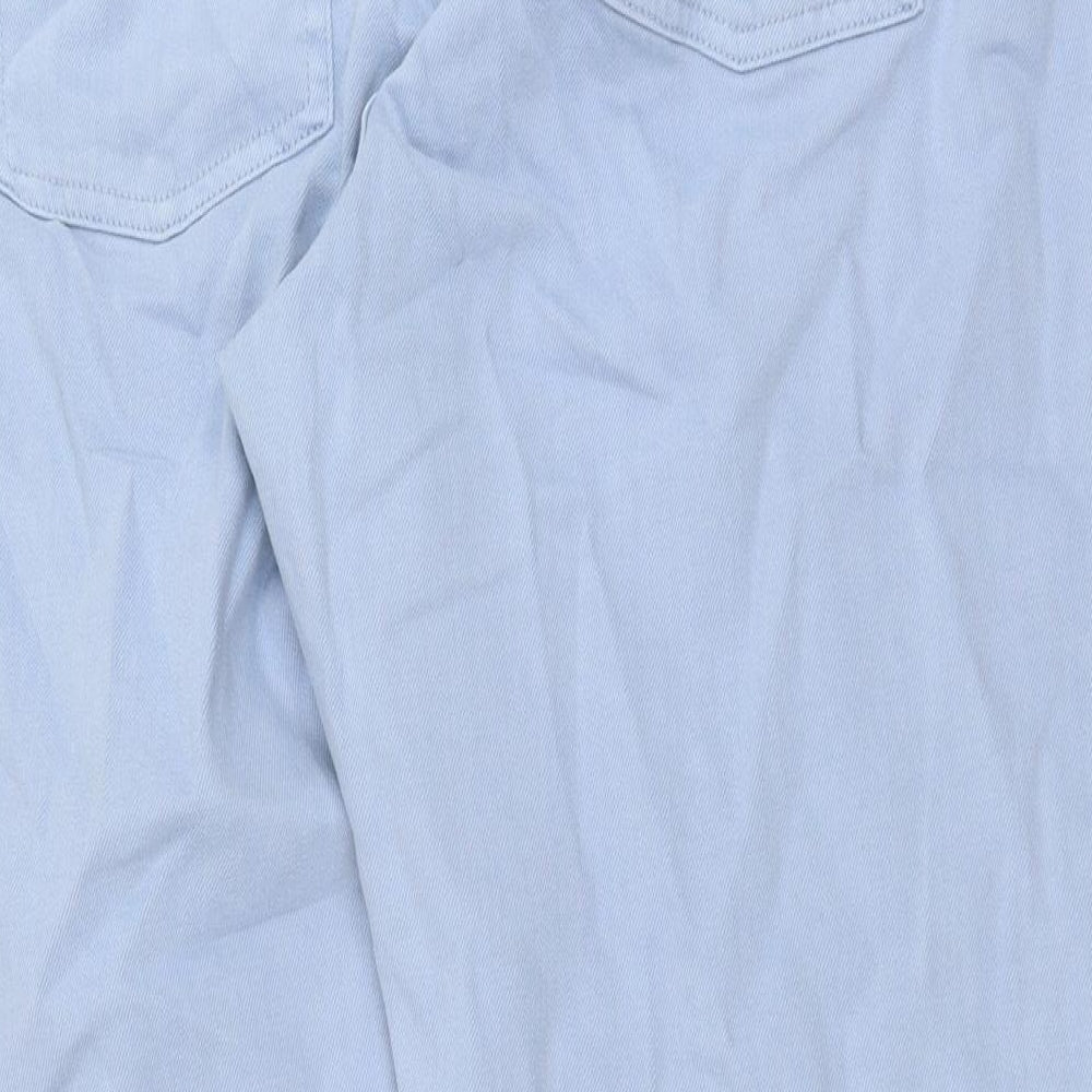 Marks and Spencer Womens Blue Cotton Skinny Jeans Size 22 Regular Button