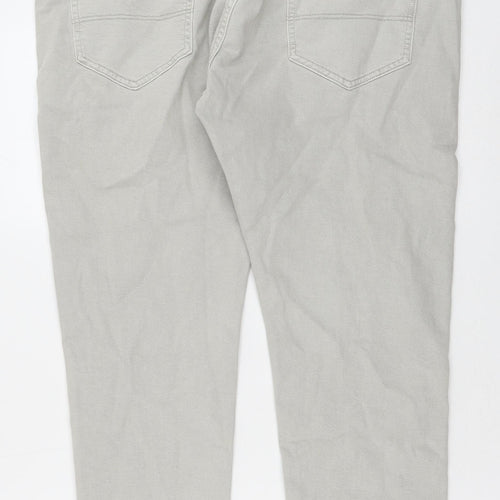 Marks and Spencer Mens Beige Cotton Skinny Jeans Size 40 in L29 in Regular Button
