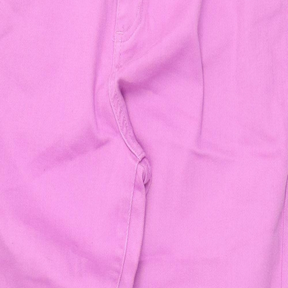White Stuff Womens Pink Cotton Skinny Jeans Size 12 Regular Zip