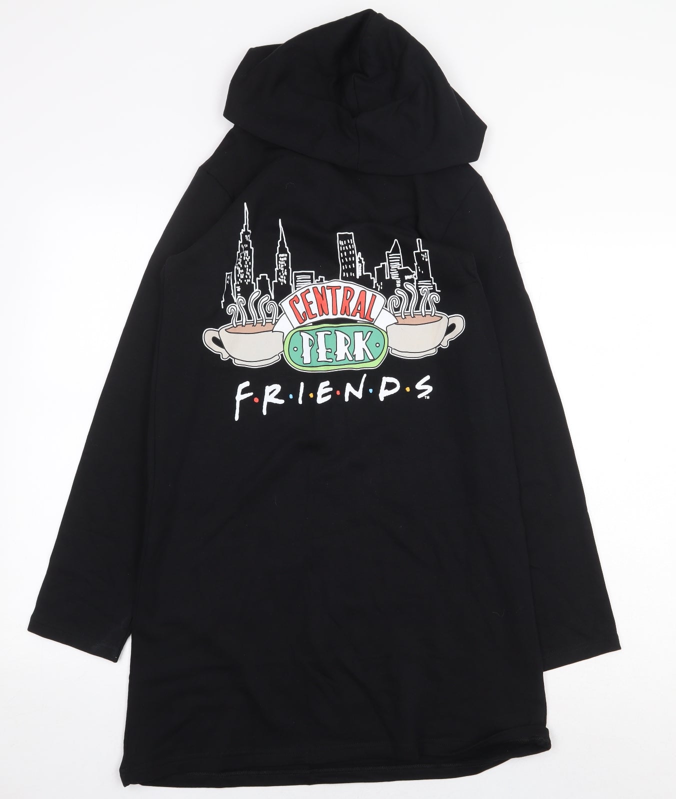 Friends Girls Black 100% Cotton Jumper Dress Size 11-12 Years Round Neck Pullover - Friends