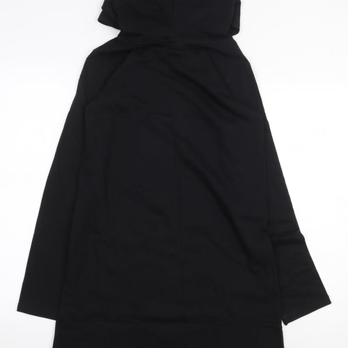 Friends Girls Black 100% Cotton Jumper Dress Size 11-12 Years Round Neck Pullover - Friends