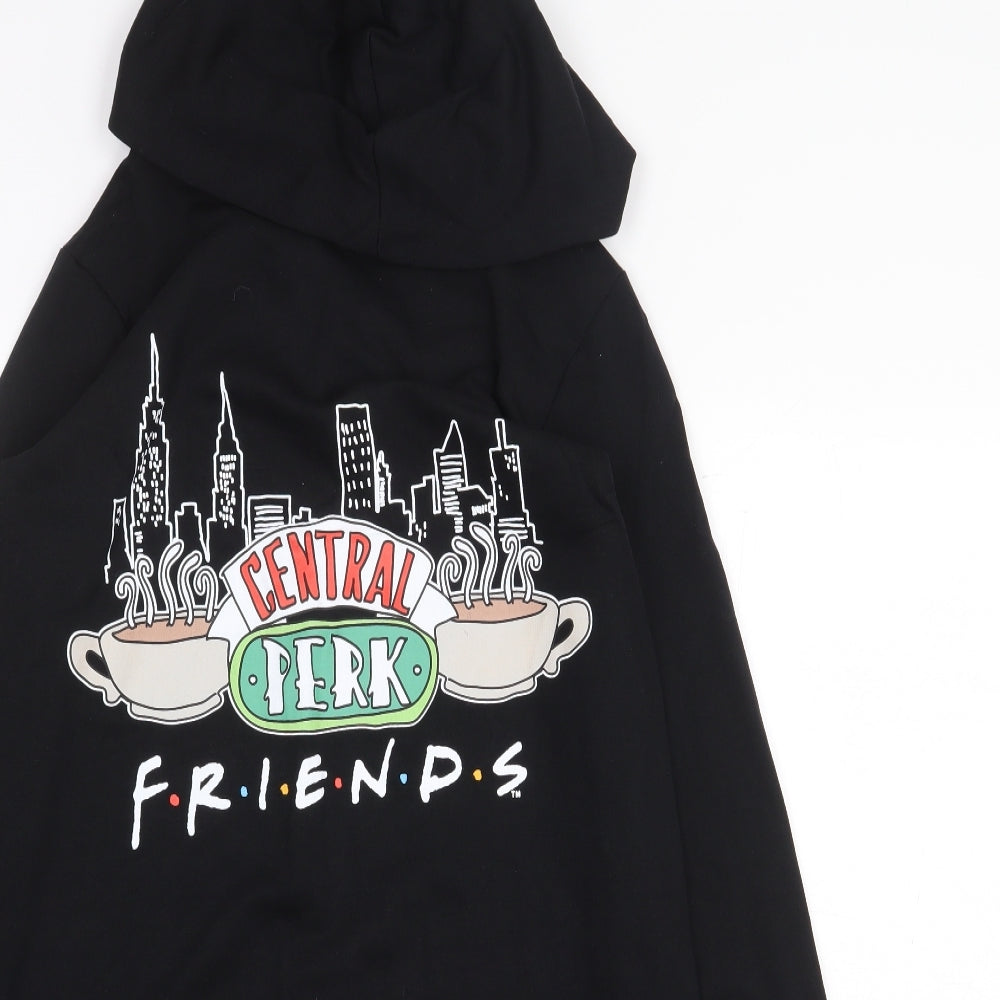 Friends Girls Black 100% Cotton Jumper Dress Size 11-12 Years Round Neck Pullover - Friends