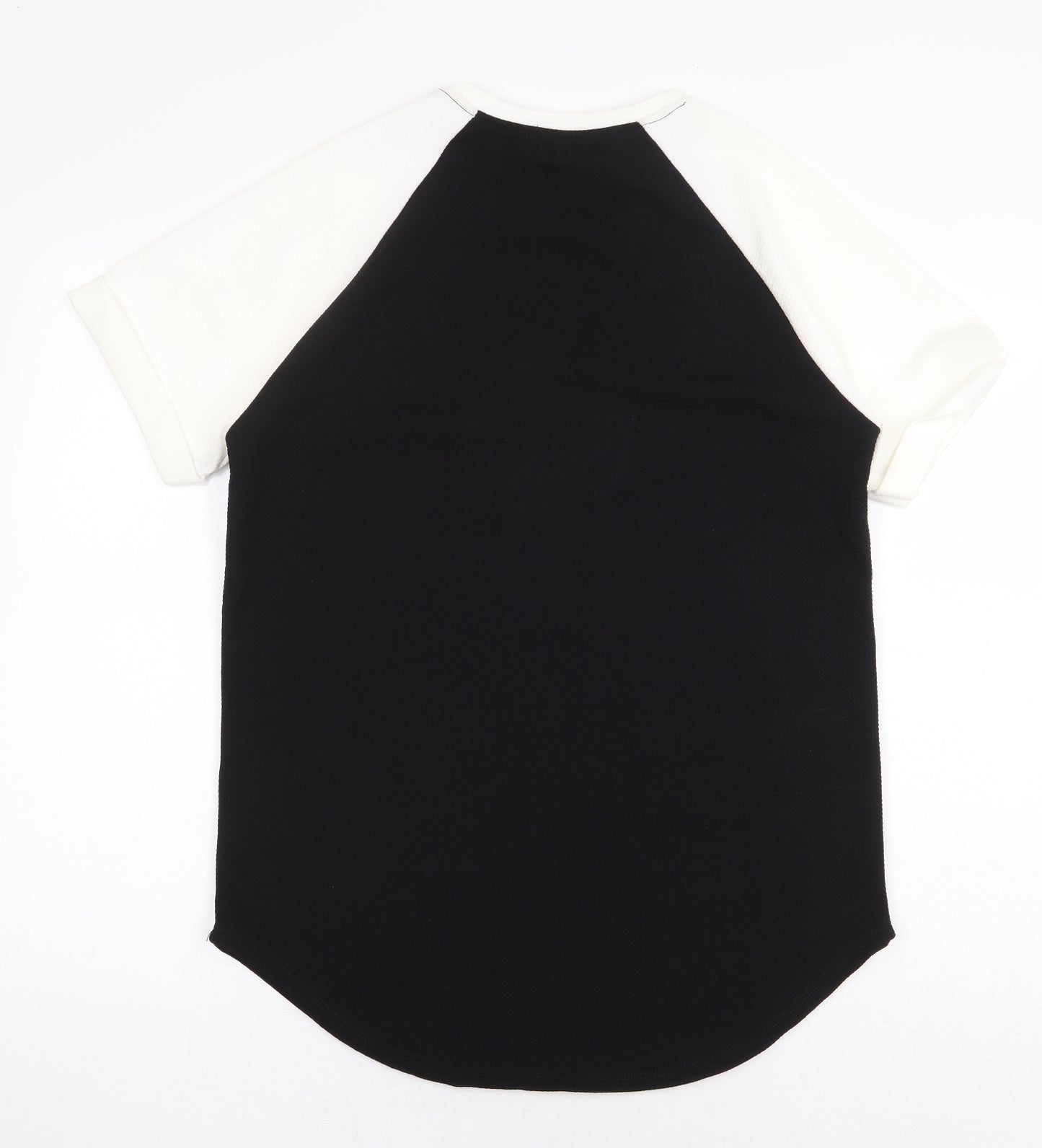 Imperio Mens Black Colourblock Polyester T-Shirt Size 2XL Round Neck - Ringer Tshirt