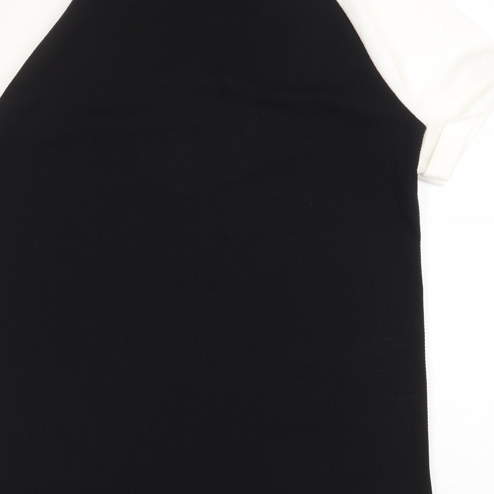 Imperio Mens Black Colourblock Polyester T-Shirt Size 2XL Round Neck - Ringer Tshirt