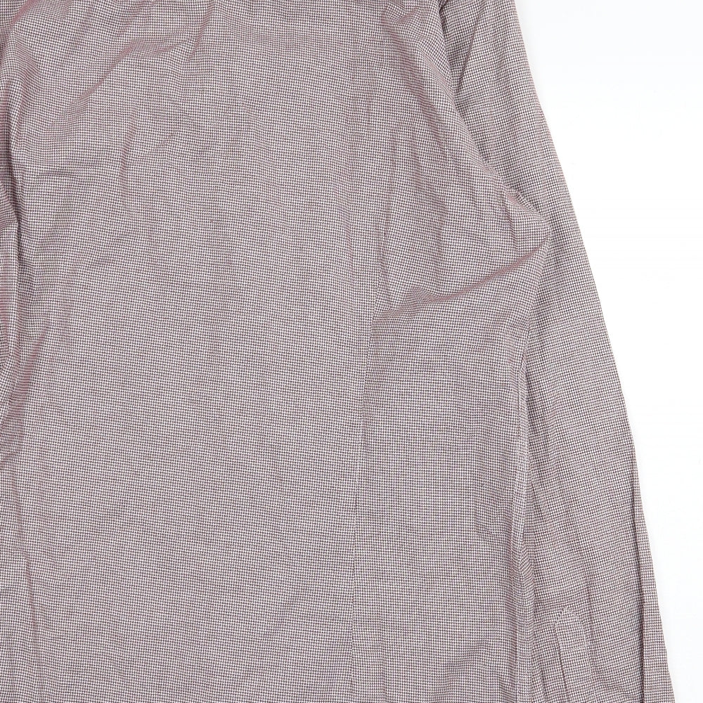 NEXT Mens Red Plaid Cotton Dress Shirt Size XL Collared Button