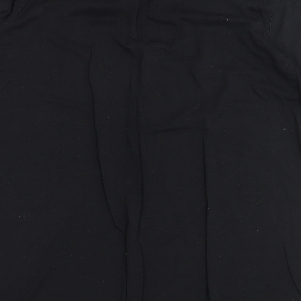 Leisure Plus Womens Black Polyester Basic T-Shirt Size 18 V-Neck