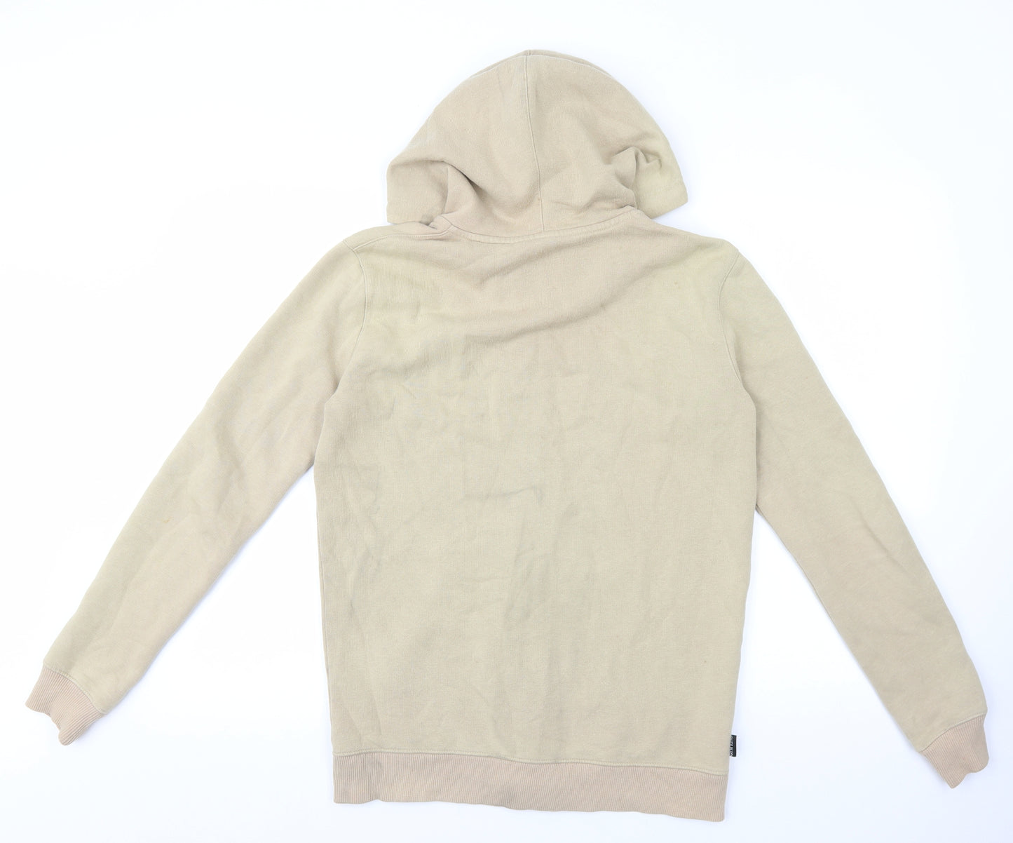 Gym King Mens Beige Cotton Full Zip Hoodie Size S
