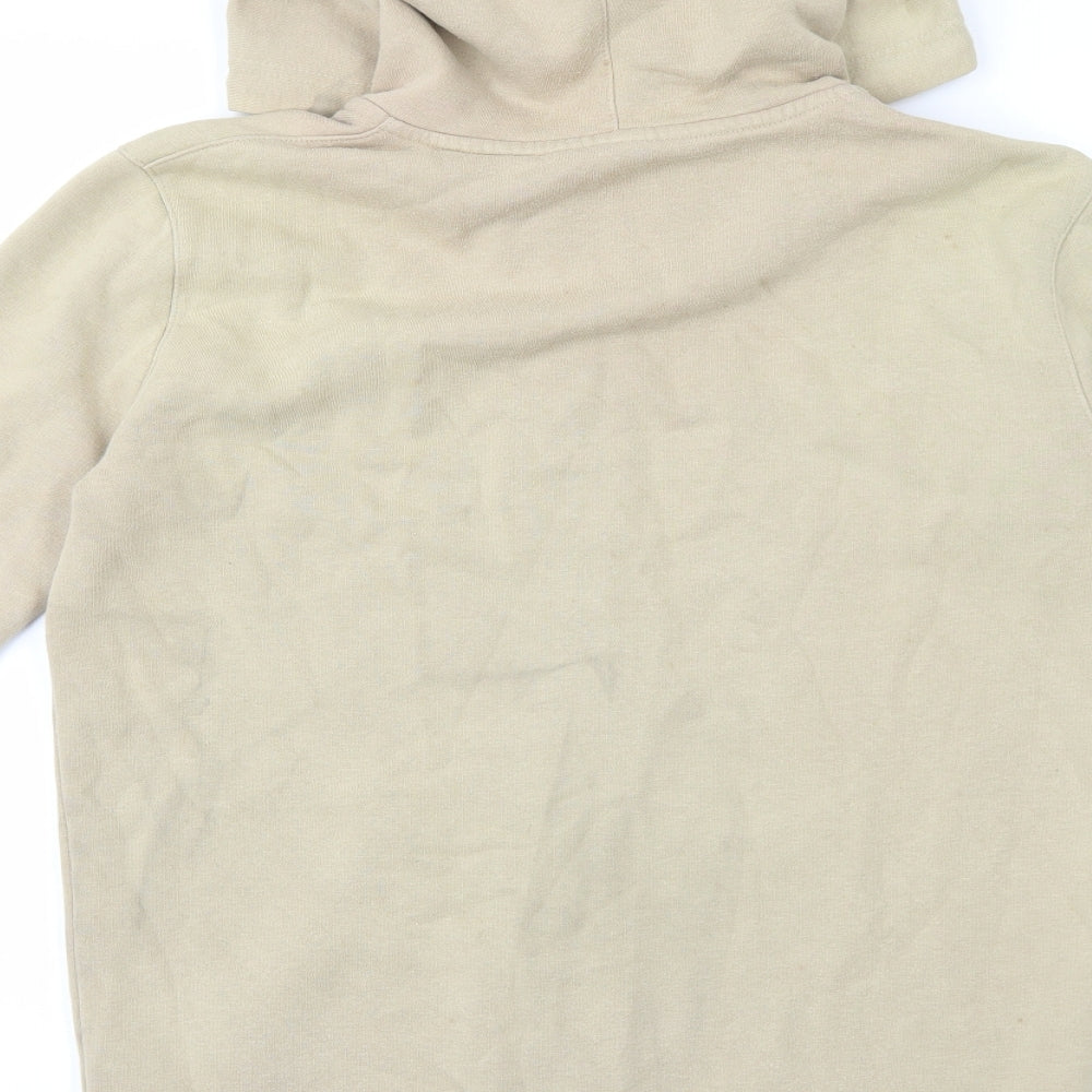 Gym King Mens Beige Cotton Full Zip Hoodie Size S