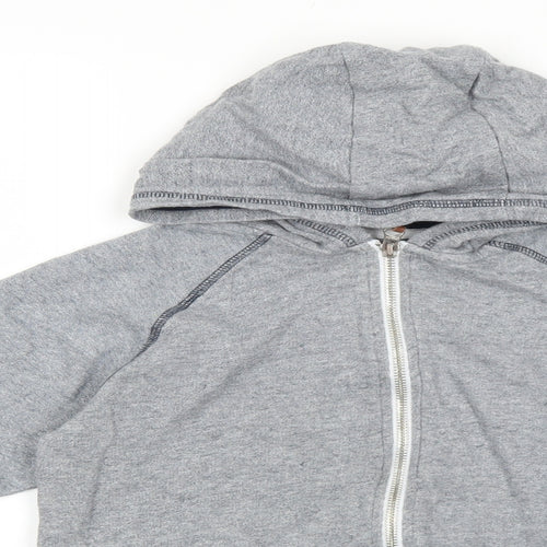 Matalan Boys Grey Cotton Full Zip Hoodie Size 10 Years Zip