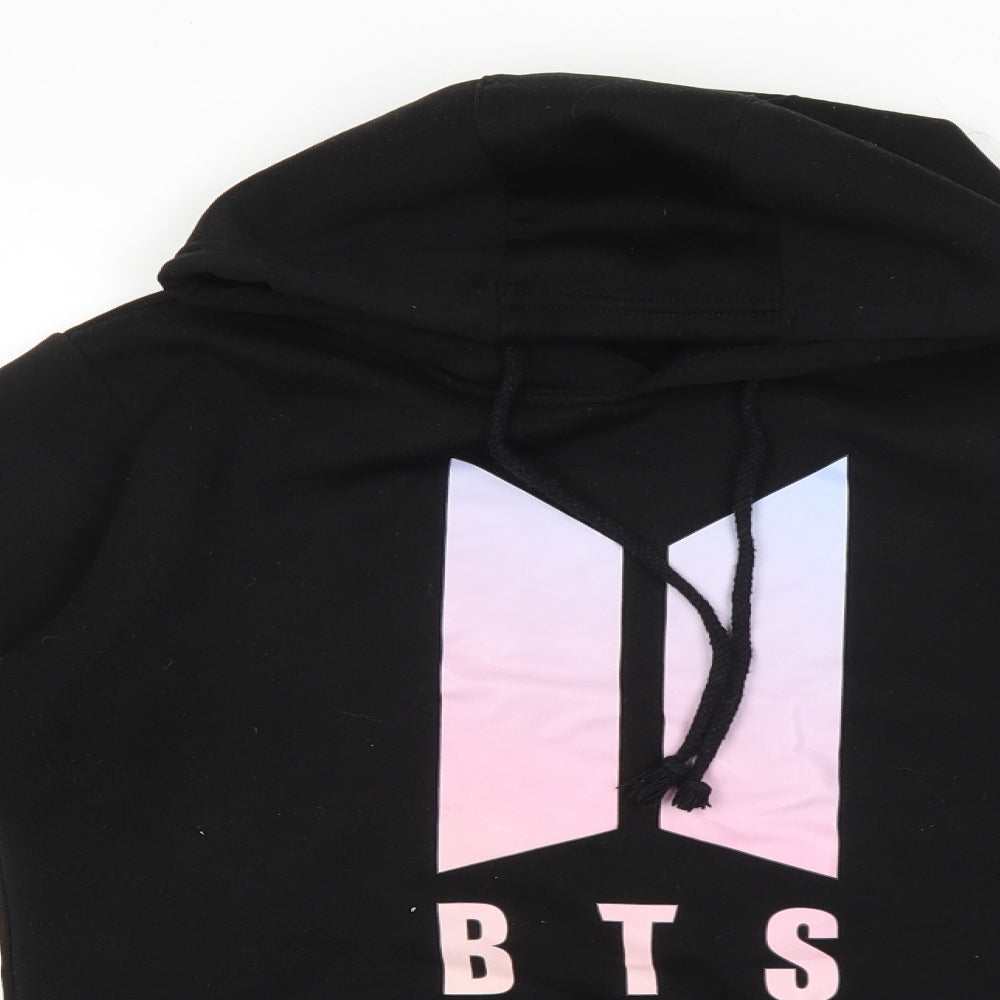 Preworn Womens Black Cotton Pullover Hoodie Size XS Pullover - BTS