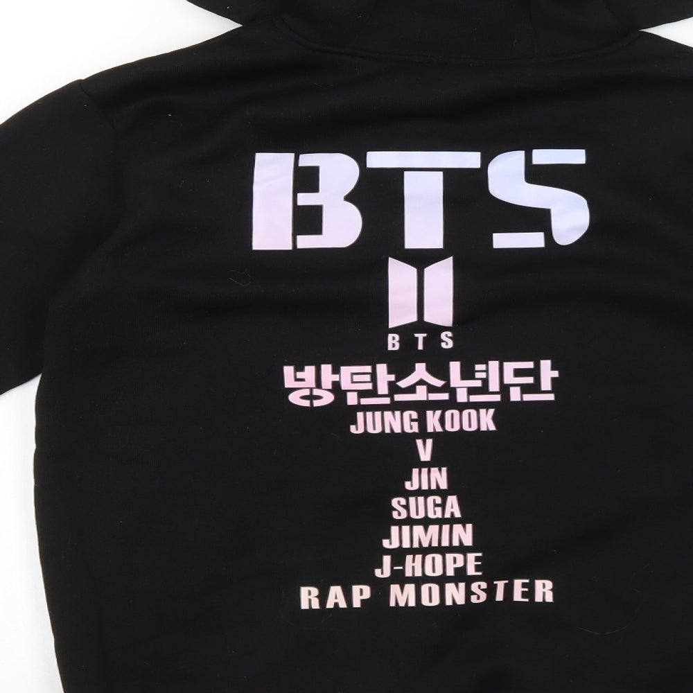 Preworn Womens Black Cotton Pullover Hoodie Size XS Pullover - BTS