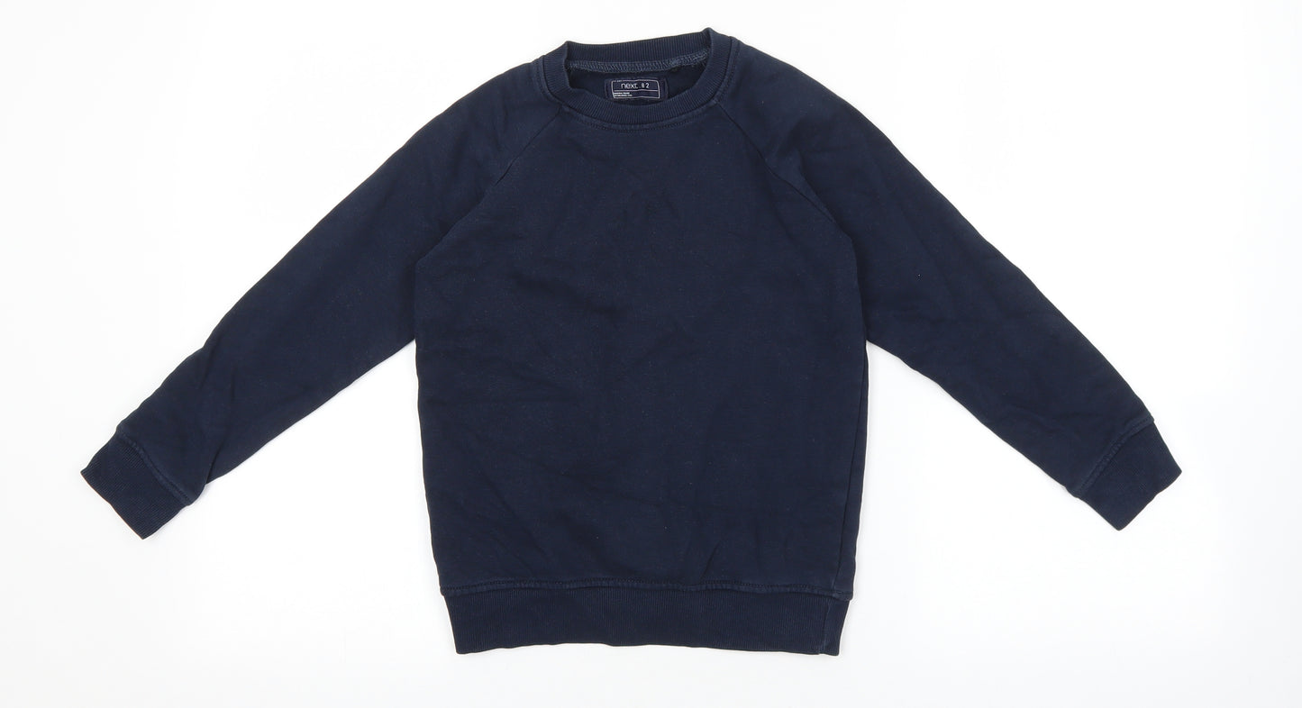 NEXT Boys Blue Cotton Pullover Sweatshirt Size 8 Years Pullover