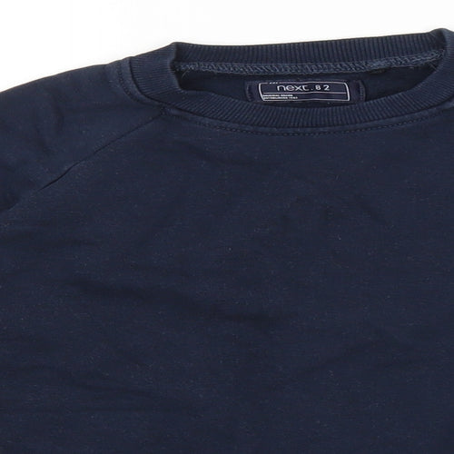 NEXT Boys Blue Cotton Pullover Sweatshirt Size 8 Years Pullover