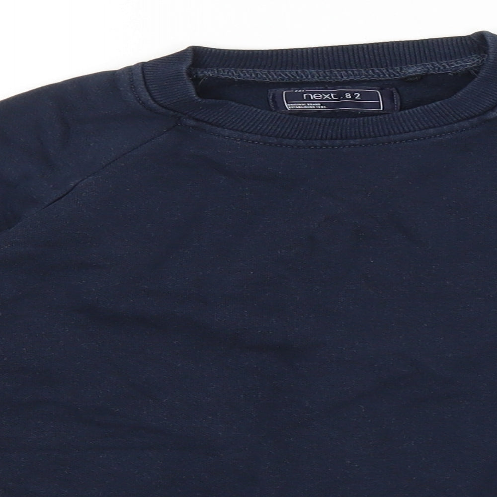 NEXT Boys Blue Cotton Pullover Sweatshirt Size 8 Years Pullover