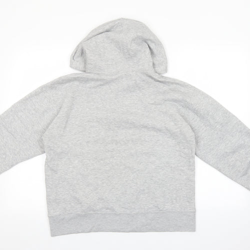 Zara Womens Grey Cotton Pullover Hoodie Size M Pullover