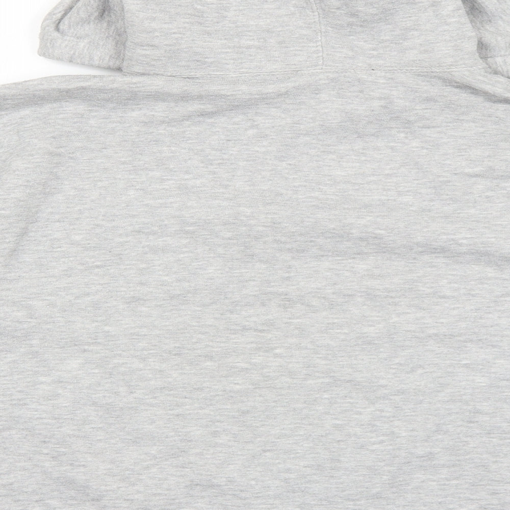 Zara Womens Grey Cotton Pullover Hoodie Size M Pullover