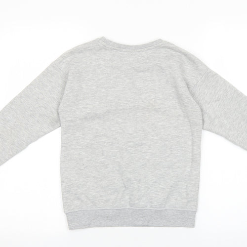 Primark Girls Grey Cotton Pullover Sweatshirt Size 9-10 Years Pullover - Stay Happy be You