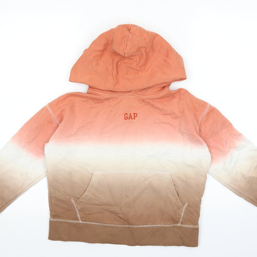 Gap Girls Multicoloured Cotton Pullover Hoodie Size 8 Years Pullover