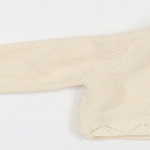 TU Baby Ivory 100% Cotton Cardigan Jumper Size 0-3 Months Button