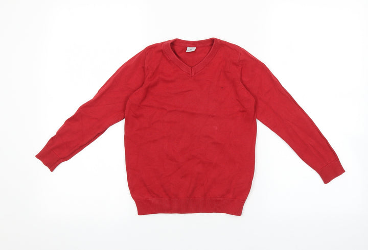 TU Boys Red Cotton Pullover Sweatshirt Size 6 Years Pullover
